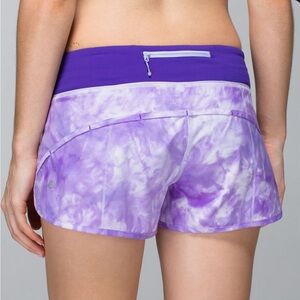 RARE Lululemon tie-dye speed up shorts